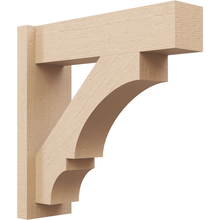 Ekena Millwork 5 1/2-in W x 18-in D x 18-in H Balboa Block Rough Cedar Woodgrain TimberThane Outlooker, Primed Tan OUTUR055X18X18BOA44RCPR